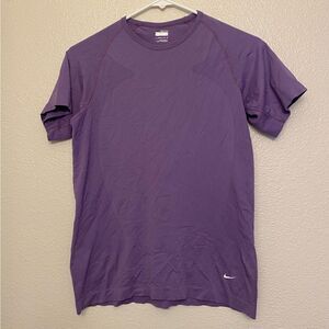 Nike purple lavender stretchy racer running dri fit compression fitted t shirt M